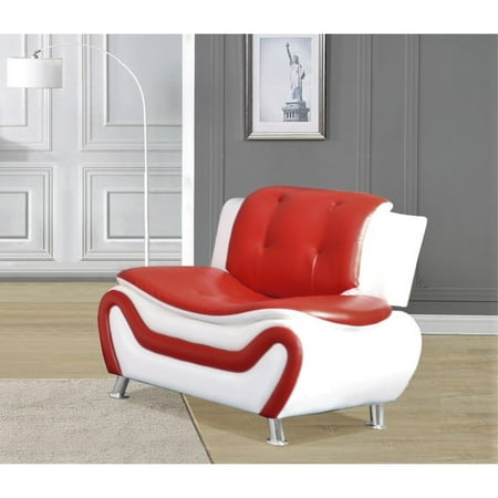 Viscologic Grandeur Luxury Pillow Top, Red And White Leather Sofa
