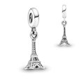 thumbnail image 3 of 925 Sterling Silver Paris Landmark Eiffel Tower Dangle Charm for Bracelet Charms Bangle Pendant Jewelry, 3 of 3