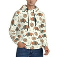 thumbnail image 2 of Picia Colorful Armadillos1 Pattern Casual Men's Hoodie - Lightweight Hooded Sweatshirt with Kangaroo Pocket, Comfortable Pullover for Everyday, Travel-4X-Large, 2 of 7