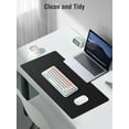 thumbnail image 3 of Miroddi Desk Pad Protector, Office PU Leather Mouse Mat, 31.5 x 15.7, Waterproof & Non-Slip Base Large Mouse Pad for Home, Black, 3 of 7