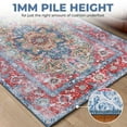 thumbnail image 5 of Superior Tanager Rustic Non-Slip Washable Indoor Area Rug, 2'7" x 12', Red, 5 of 12