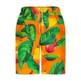 thumbnail image 5 of ZCFZJW Mens Swim Trunks Quick Dry Swimwear Summer Drawstring Elastic Waist Hawaiian Swimming Beach Board Shorts with Pocket Bathing Suits for Men Orange XXXL, 5 of 5