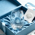 thumbnail image 3 of Nautical Stemless Wine Glass Watercolor Sea Life Design Clear Drinking Tumbler Beach Style Glass Cup for Water Wine Cocktail Ocean Decor, 3 of 7