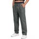 thumbnail image 1 of Ceisia Men's Solid Color Cotton Linen Casual Pants Loose Straight Leg Drawstring Trousers for Summer Gray L Gifts, 1 of 4