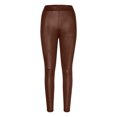 thumbnail image 5 of RQYYD Women's Faux Leather Leggings High Waisted Pleather Pants for Women Black Stretchy PU Tights, 5 of 5