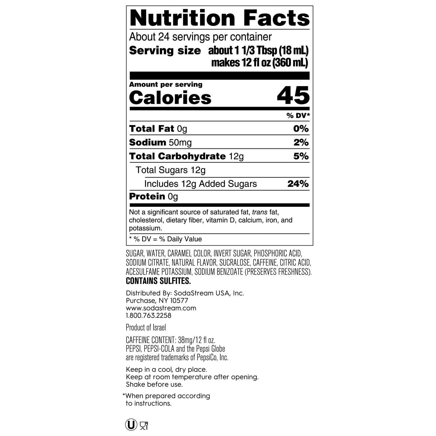 (2 pack) SodaStream Pepsi Soda Mix, 14.9 fl oz.