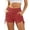 Red, variant on Kingdiese Womens Plus Size Swim Shorts For With Ruched Waist Control Built In Bikini Bottoms Swimwear Board Shorts Womens Swimwear, Size XXL