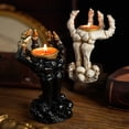 thumbnail image 5 of Halloween Decorations For Home Gothic Skeleton Head Candlestick - Resin Tabletop Candle Holder For Halloween Decor Halloween Animatronics, 5 of 5