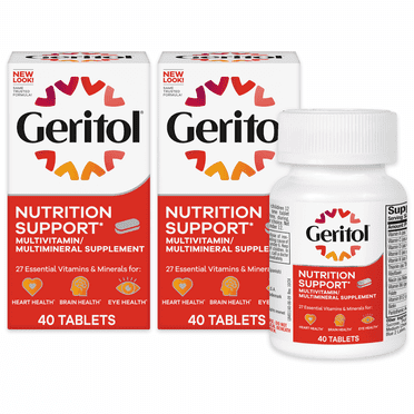 Geritol (2Pk, 80Ct) Multivitamin Supplement, 27 Essential Vitamins & Minerals
