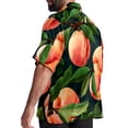 thumbnail image 3 of Peach Men's Printed Casual Button Down Short Sleeve Beach Shirts, 3 of 6