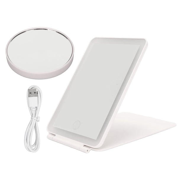 Espejo de viaje plegable, espejo con luz LED 3 espejo de maquillaje con luz portátil Espejo con luz LED True Excellence