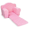 thumbnail image 4 of Sophia's 2-in-1 Plush Polka Dot Pull-Out Sleeper Chair Converts to Single Bed for 18'' Dolls, Light Pink, 4 of 4