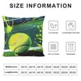 thumbnail image 5 of Chilfamy  Tennis Game Pillow Cover for Living Room Couch Decor Hand Drawn Yellow Ball Square Soft Throw Pillow Cover Green Graffiti Geometric Decorative Cushion Cover, 5 of 5