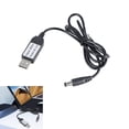 thumbnail image 2 of 3.28ft Length 5V USB to 1.5V DC5521 Plug Male Power Cord Charging Cable Wire for Clocks, Toy, Thermometers Black, 2 of 9