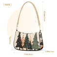 thumbnail image 3 of FORMRS Womens Shoulder Bag with Chain Strap Clutch Purse Cute Tote Handbag, Beige Christmas Trees, 3 of 7