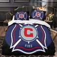 thumbnail image 1 of Chicago Fire Soccer Club Bedding Set Duvet Cover Without Filler, 1 of 6