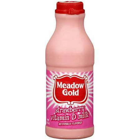 Meadow Gold Vitamin D Strawberry Milk, 1 pt