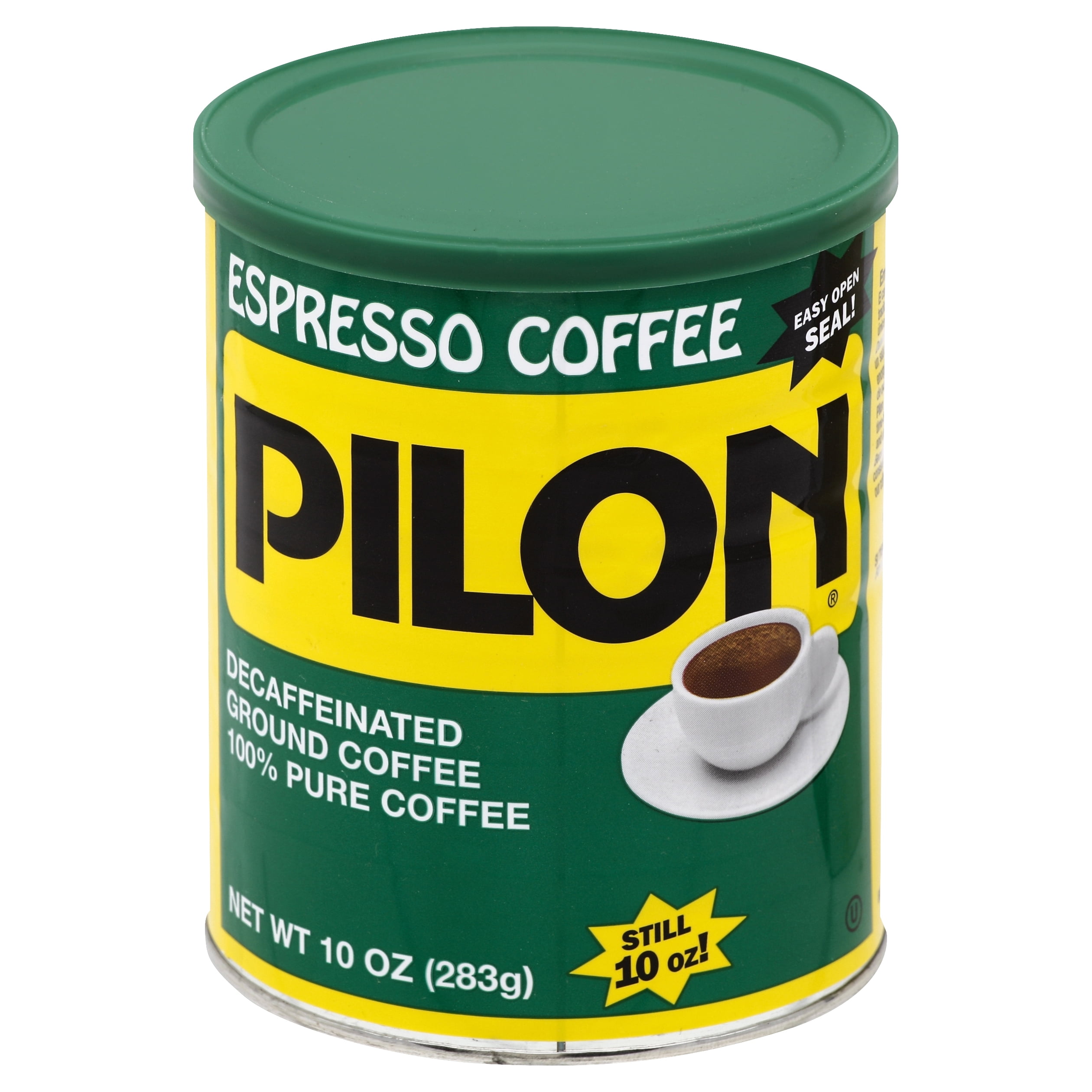 Cafe Pilon Decaf Espresso, Ground Coffee Can, 10 oz