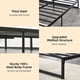 thumbnail image 4 of 6-pulgada low-profile tamaño completo-size metal platform marco de cama: sturdy steel slats support, mattress foundation, no box spring required, easy to assemble, negra, 4 of 5