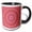 Black/White, variant on 3drose, Colorful Geometrical Circular Floral Mosaic Pattern Background Design, 11oz Two-tone Yellow Mug