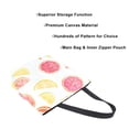 thumbnail image 3 of FORMRS Womens Canvas Tote Bag with Zipper Inner Pocket Shoulder Handbag, White Grapefruit Slices, 3 of 7