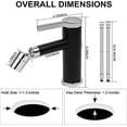 thumbnail image 4 of WOWMTN Water Faucet Stainless Steel Rotated Sprayer Black Copper Casting Body, 4 of 5