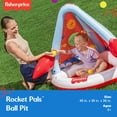 thumbnail image 5 of Fisher-Price Rocket Pals Inflatable Indoor and Outdoor Ball Pit with 15 Play Balls, 5 of 15