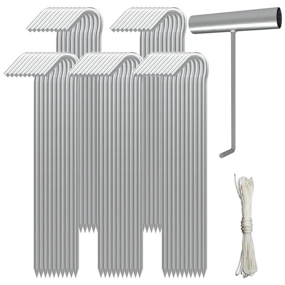 Estacas para Tienda AAGUT de Metal Resistente 23 cm Paquete de 50 Acero Galvanizado