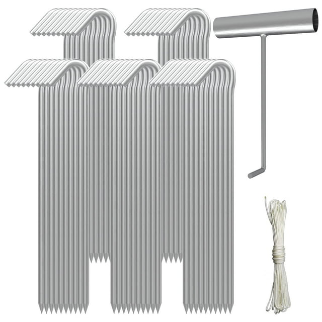 Estacas para Tienda AAGUT de Metal Resistente 23 cm Paquete de 50 Acero Galvanizado