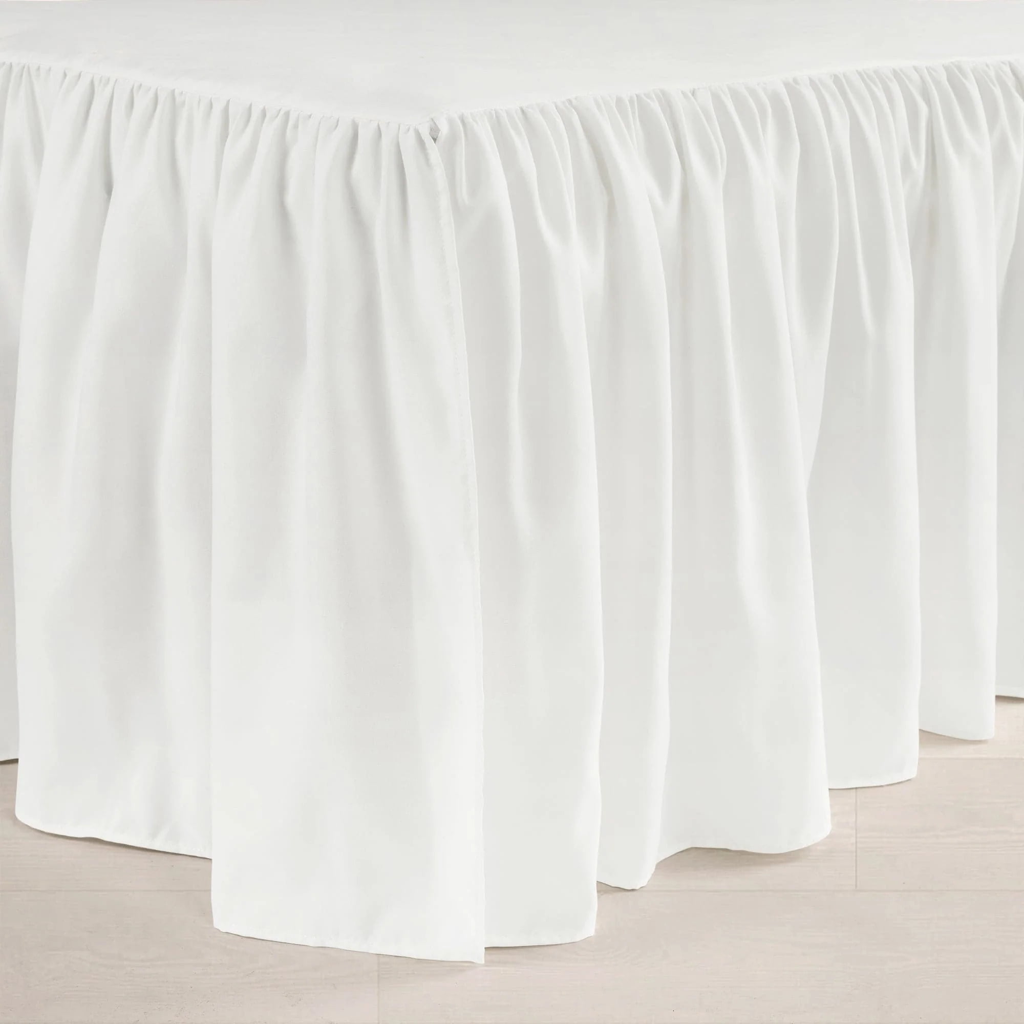 Lush Decorr Ruffle Crib Skirt Gray Single 28x52x16