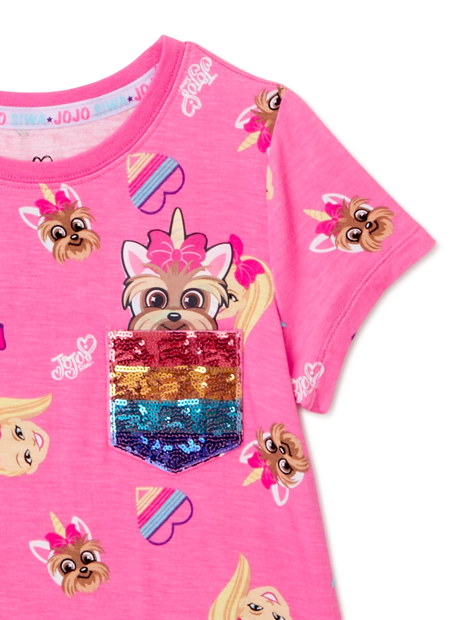 Jojo Siwa Girls Short Sleeve T-Shirt, Sizes 4-16