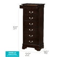 thumbnail image 3 of Glory Furniture Louis Phillipe 7-Drawers Bedroom Lingerie Chest in Cappuccino, 3 of 8