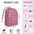 thumbnail image 5 of Pink Pug Puppies Backpack for School,Cute School Bag,Schoolbag with Adjustable Shoulder Straps & Padded Back,15.7"x11.8"x5.5", 5 of 5