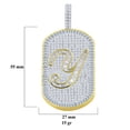 thumbnail image 4 of Mens 14K Gold Finish Baguette/Round Cut Simulated Diamond Initial Letters Alphabet " Y " Pendent Charm 2'', 4 of 5