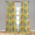 thumbnail image 5 of Ambesonne Colorful Curtains, Spring Nature Poppies, Pair of 28"x95", Multicolor, 5 of 5