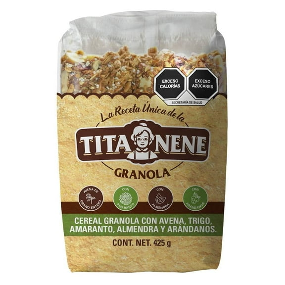 Granola Tita Nene con avena, trigo, amaranto, almendra y arándanos 425 g
