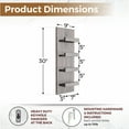 thumbnail image 2 of Solid Walnut Wall Mounted Wine Bottle Rack , Modern Rustic Home Décor Wine Shelf #13, 2 of 6