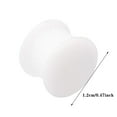 Silicone Black Double Flared Saddle Skin White Ear Stretcher Gauge