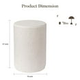 thumbnail image 5 of MOALCOFER 15''Outdoor side table,Round  Accent Table for Indoor,Outdoor ,White, 5 of 6