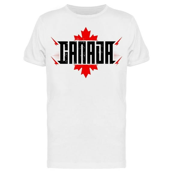 Cool Canada Text T-Shirt Men -Image by Shutterstock, Male x-Large