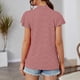 thumbnail image 4 of Fiudx Ofertas Flash Del Día Blusa de Manga Corta con Volantes Sólidos, Informal, Cómoda Ya La Moda para Mujer, 4 of 4