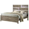 thumbnail image 3 of Kings Brand Furniture Dawson 6-Piece Modern Bedroom Set in Light Brown Finish - Bed Frame with LED Headboard, Chest, Dresser, Mirror and 2 Nightstands (King), 3 of 8