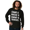 thumbnail image 5 of Camo Bucks Trucks Cute Hunter Son Men Big & Tall Long Sleeve Tee Brisco Brands 2X, 5 of 6