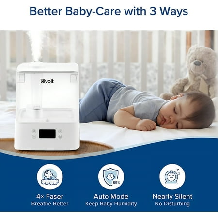 Levoit - VeSync Classic 300S 1.58 gallon Ultrasonic Smart Humidifier - White