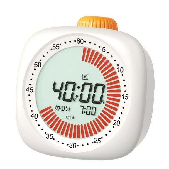New Rotary Timer Smart Silent Visual Analog Timer for Kids and Adults Alert Hour Meter for Kitchen Indoor Reading Room