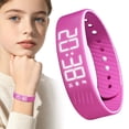 thumbnail image 2 of Waterproof LED Digital Wristband Slim Fitness Tracker Smart Sports Watch with Pedometer Activity Tracker Casual Sports Bracelet for Teens Students Adults,Pink, 2 of 9