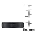 thumbnail image 3 of Men's Black Tungsten Band with Pattern, 6mm, 3 of 6