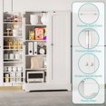 thumbnail image 7 of FURMAX  Kitchen Pantry for Dining Room Living Room, Storage Cabinet with Doors and Adjustable Shelves 41" H x 23.6" W x 12" D ,White, 7 of 7