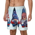 thumbnail image 2 of Haiem Cute Gnomes in USA1 Mens Swim Trunks with Compression Liner 2 in 1 Swimming Shorts Stretch Swimwear Quick Dry,Board Shorts-X-Large, 2 of 9