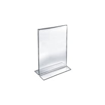 Azar Acrylic 2-Sided Double-Foot Vertical Sign Holder 14" x 11" 10/Pack 152710